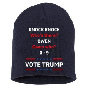 Funny Knock Knock Whos There Pro Trump 2024 Election Vote Tank Top Short Acrylic Beanie