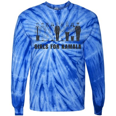 For Kamala Ladies Madam President Walz 2024 Cute Gift Tie-Dye Long Sleeve Shirt