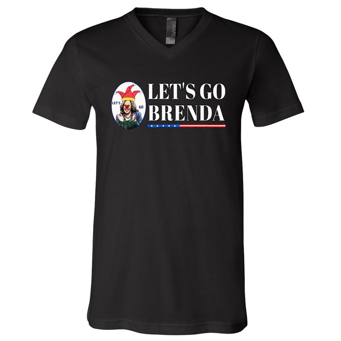 Funny Kamala Lets Go Brenda Laughin Harris V-Neck T-Shirt