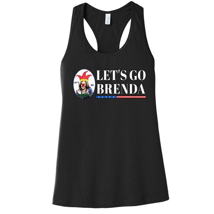 Funny Kamala Lets Go Brenda Laughin Harris Women's Racerback Tank