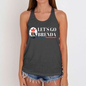 Funny Kamala Lets Go Brenda Laughin Harris Women's Knotted Racerback Tank