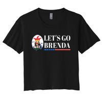 Funny Kamala Lets Go Brenda Laughin Harris Women's Crop Top Tee