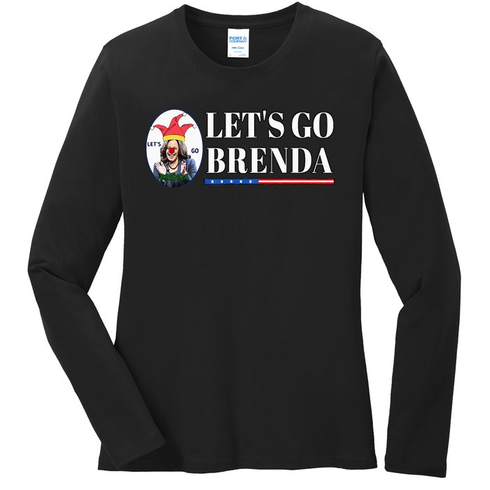 Funny Kamala Lets Go Brenda Laughin Harris Ladies Long Sleeve Shirt