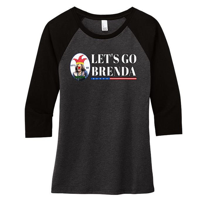 Funny Kamala Lets Go Brenda Laughin Harris Women's Tri-Blend 3/4-Sleeve Raglan Shirt