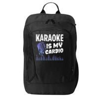 Funny Karaoke Legend Music My Cardio Vintage Microphone City Backpack