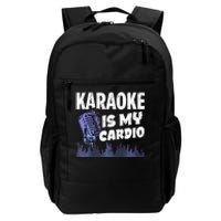 Funny Karaoke Legend Music My Cardio Vintage Microphone Daily Commute Backpack