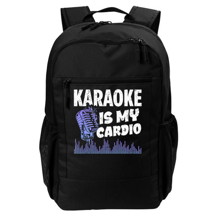 Funny Karaoke Legend Music My Cardio Vintage Microphone Daily Commute Backpack