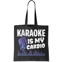 Funny Karaoke Legend Music My Cardio Vintage Microphone Tote Bag