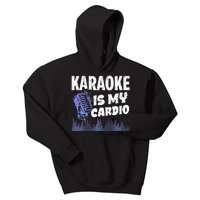 Funny Karaoke Legend Music My Cardio Vintage Microphone Kids Hoodie