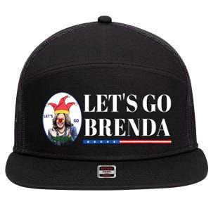 Funny Kamala Lets Go Brenda Laughin Harris 7 Panel Mesh Trucker Snapback Hat