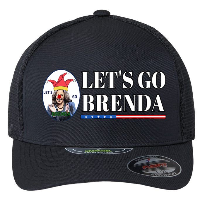 Funny Kamala Lets Go Brenda Laughin Harris Flexfit Unipanel Trucker Cap