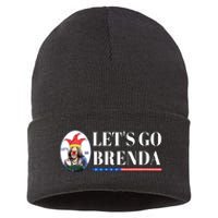 Funny Kamala Lets Go Brenda Laughin Harris Sustainable Knit Beanie