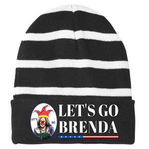 Funny Kamala Lets Go Brenda Laughin Harris Striped Beanie with Solid Band