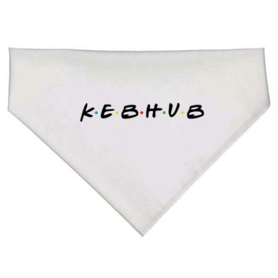 Funny Kebab Lover Keb Hub Sign Foodie Graphic Gift USA-Made Doggie Bandana