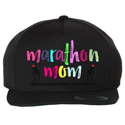 Funny Kdrama Marathon Mom Korean Drama Fan Gift Wool Snapback Cap