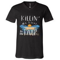 Funny Killing My Liver On The River Items V-Neck T-Shirt