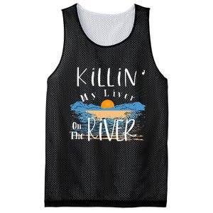 Funny Killing My Liver On The River Items Mesh Reversible Basketball Jersey Tank