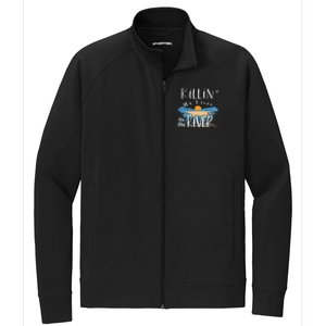 Funny Killing My Liver On The River Items Stretch Full-Zip Cadet Jacket