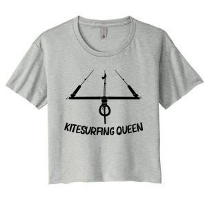 Funny Kitesurfing Mom Kiteboarding Kite Surfing Gift Women's Crop Top Tee