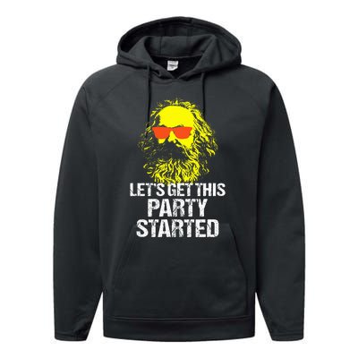 Funny Karl Marx Communist Party Performance Fleece Hoodie