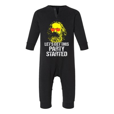 Funny Karl Marx Communist Party Infant Fleece One Piece