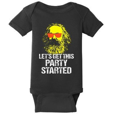 Funny Karl Marx Communist Party Baby Bodysuit