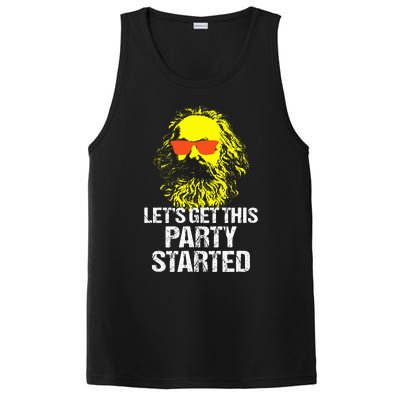 Funny Karl Marx Communist Party PosiCharge Competitor Tank