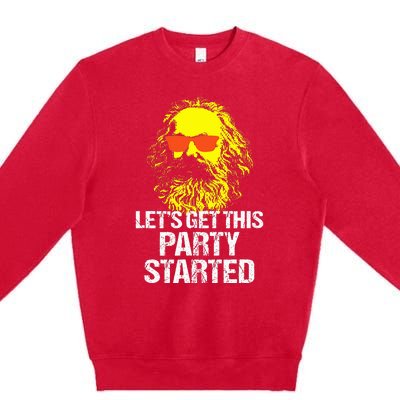 Funny Karl Marx Communist Party Premium Crewneck Sweatshirt