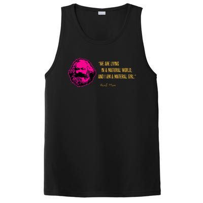 Funny Karl Marx Parody IM A Material Girl PosiCharge Competitor Tank