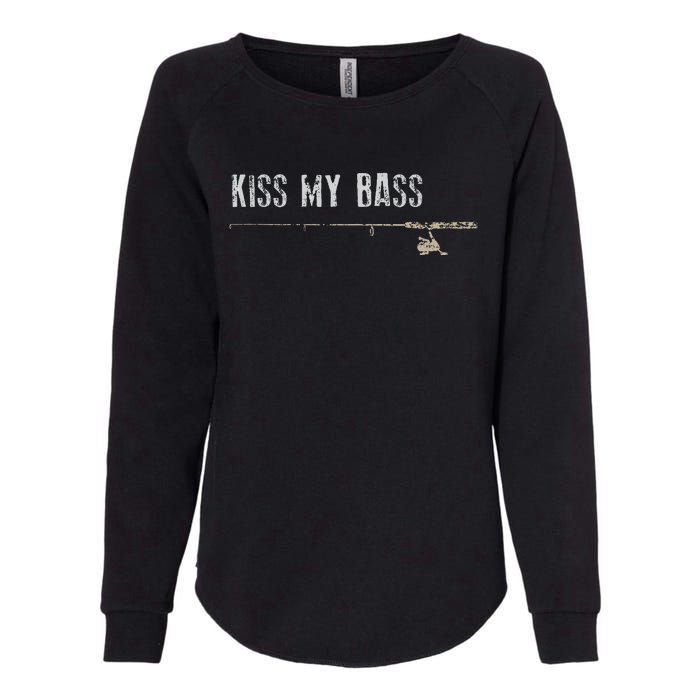 Fishing Kiss My Bass Fish FatherS Day Gift Womens California Wash Sweatshirt