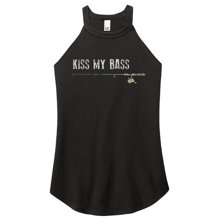 Fishing Kiss My Bass Fish FatherS Day Gift Women's Perfect Tri Rocker Tank