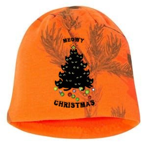 Funny Kitty Meowy Christmas Tree For Lovers Kati - Camo Knit Beanie