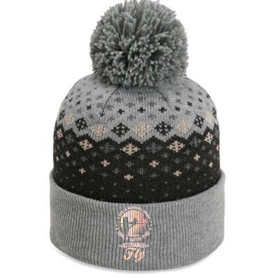 Flying Kitesurfing Mom Gift The Baniff Cuffed Pom Beanie