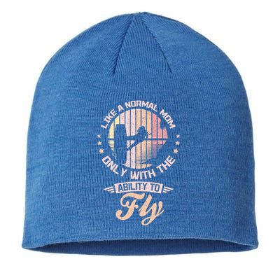 Flying Kitesurfing Mom Gift Sustainable Beanie