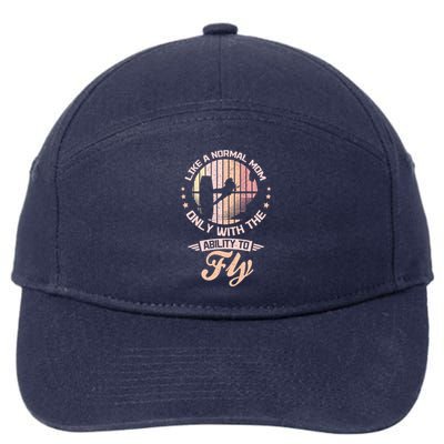 Flying Kitesurfing Mom Gift 7-Panel Snapback Hat