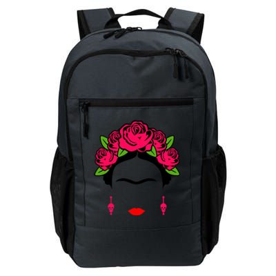 Frida Kahlo Mexico Artist Lover Flower Skull Daily Commute Backpack