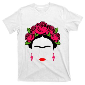 Frida Kahlo Mexico Artist Lover Flower Skull T-Shirt