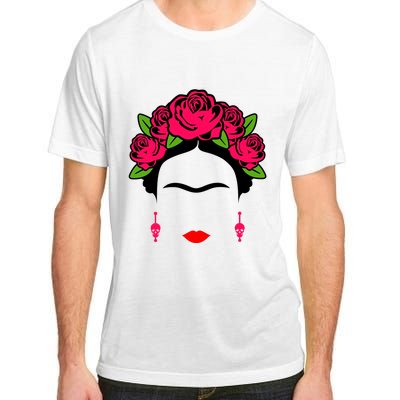 Frida Kahlo Mexico Artist Lover Flower Skull Adult ChromaSoft Performance T-Shirt