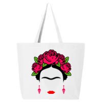 Frida Kahlo Mexico Artist Lover Flower Skull 25L Jumbo Tote