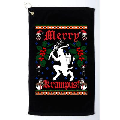 Funny Krampus Merry Krampus Ugly Christmas Gift Golf Towel
