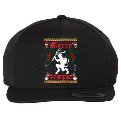 Funny Krampus Merry Krampus Ugly Christmas Gift Wool Snapback Cap