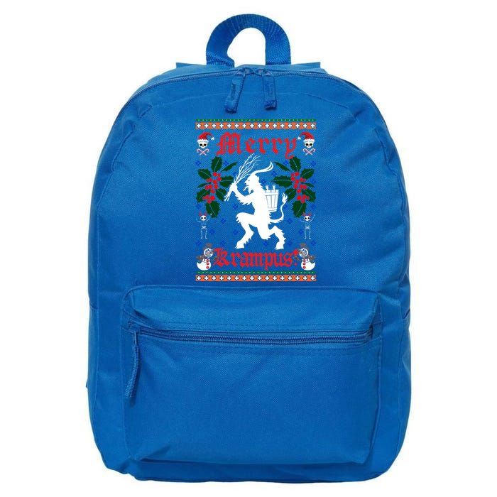 Funny Krampus Merry Krampus Ugly Christmas Gift 16 in Basic Backpack