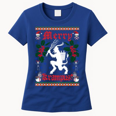 Funny Krampus Merry Krampus Ugly Christmas Gift Womens T-Shirt