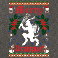 Funny Krampus Merry Krampus Ugly Christmas Gift Cotton Canvas Backpack