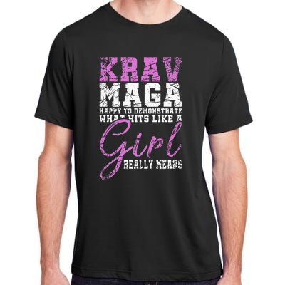 Funy Krav Maga Girl Gift Martial Arts Krav Maga Adult ChromaSoft Performance T-Shirt