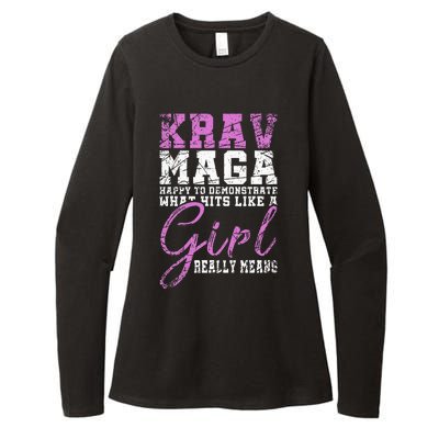 Funy Krav Maga Girl Gift Martial Arts Krav Maga Womens CVC Long Sleeve Shirt