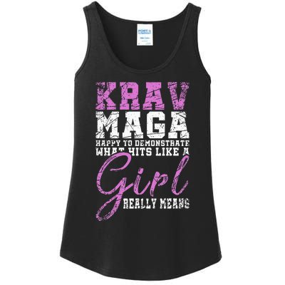 Funy Krav Maga Girl Gift Martial Arts Krav Maga Ladies Essential Tank