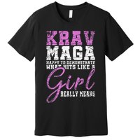 Funy Krav Maga Girl Gift Martial Arts Krav Maga Premium T-Shirt