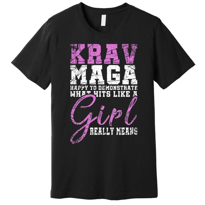 Funy Krav Maga Girl Gift Martial Arts Krav Maga Premium T-Shirt