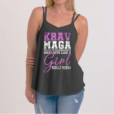 Funy Krav Maga Girl Gift Martial Arts Krav Maga Women's Strappy Tank